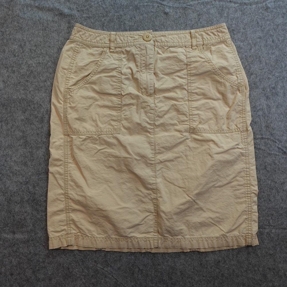 J Jill Skirt Womens 6 Khaki Tan Cargo Mini Cotton